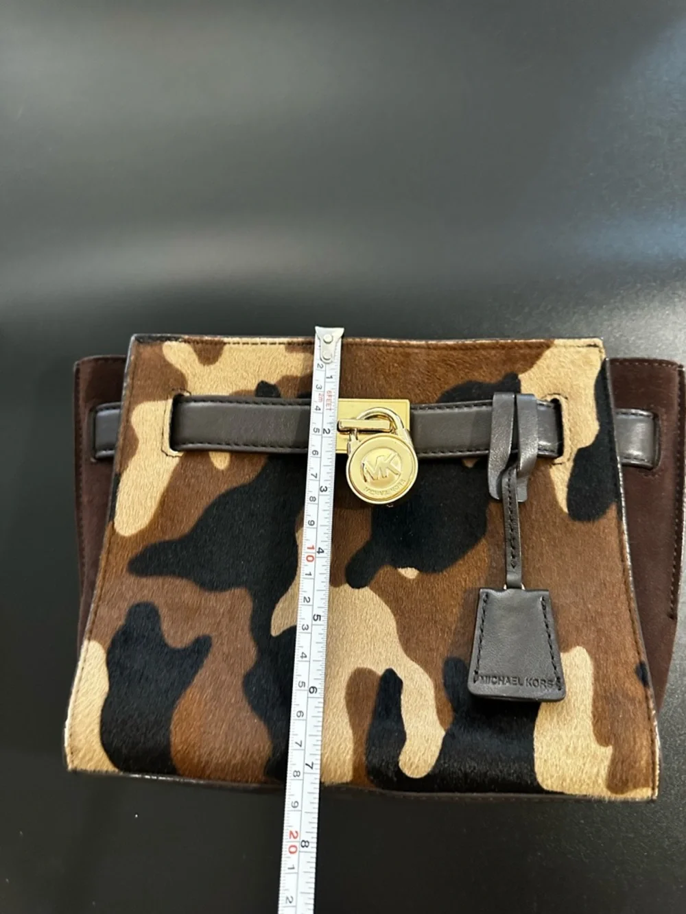 Michael Kors Hamilton Traveler crossbody bag w/Calf Hair and Leather - Picture 12 of 13